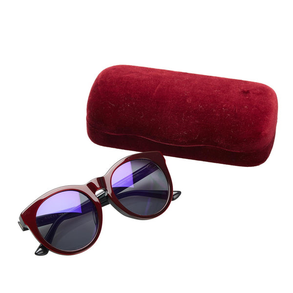 グッチ 度あり レッド プラスチック サングラス レディース GUCCI 中古