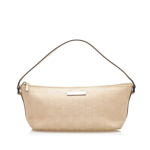 グッチ GGキャンバス 07198 ベージュ キャンバス ショルダーバッグ レディース GUCCI 中古