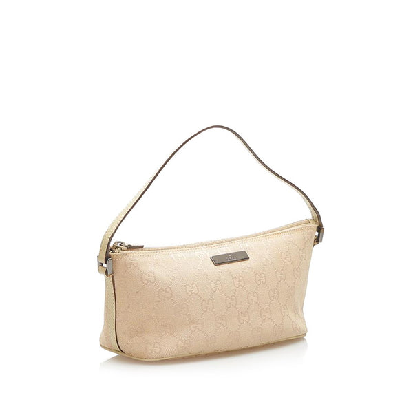 グッチ GGキャンバス 07198 ベージュ キャンバス ショルダーバッグ レディース GUCCI 中古