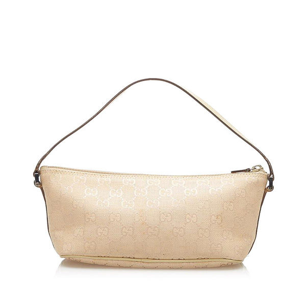 グッチ GGキャンバス 07198 ベージュ キャンバス ショルダーバッグ レディース GUCCI 中古