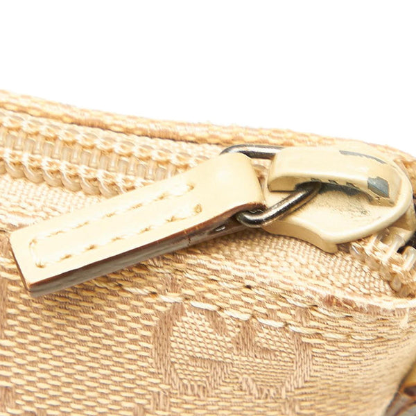 グッチ GGキャンバス 07198 ベージュ キャンバス ショルダーバッグ レディース GUCCI 中古