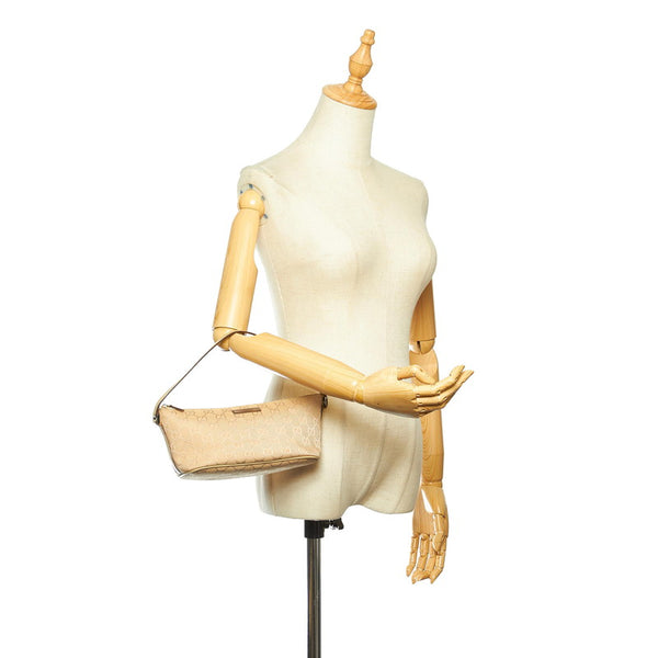 グッチ GGキャンバス 07198 ベージュ キャンバス ショルダーバッグ レディース GUCCI 中古