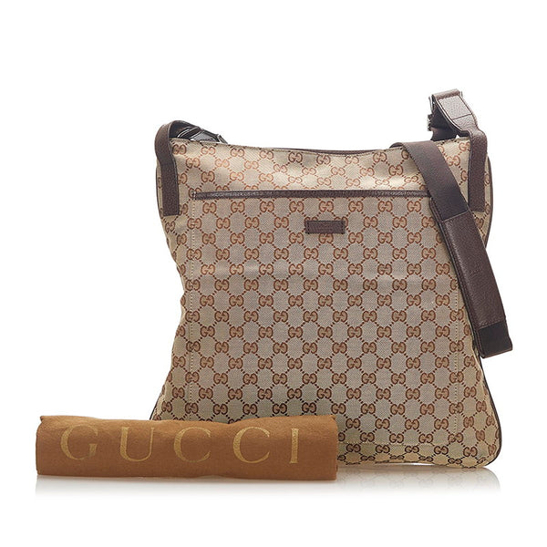 グッチ GGキャンバス ブラウン キャンバス ショルダーバッグ レディース GUCCI 中古