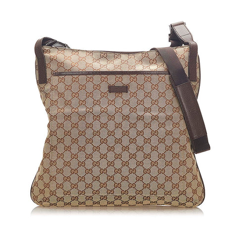 グッチ GGキャンバス ブラウン キャンバス ショルダーバッグ レディース GUCCI 中古