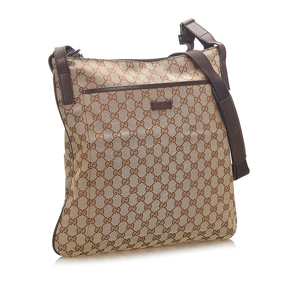グッチ GGキャンバス ブラウン キャンバス ショルダーバッグ レディース GUCCI 中古