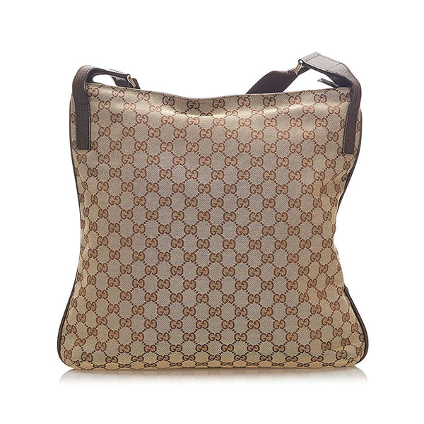 グッチ GGキャンバス ブラウン キャンバス ショルダーバッグ レディース GUCCI 中古