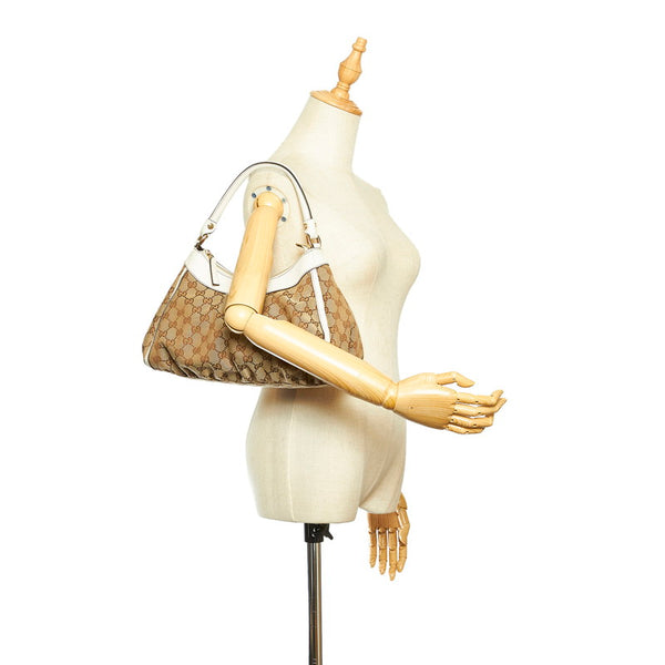 グッチ GGキャンバス 190525 ベージュ キャンバス ショルダーバッグ レディース GUCCI 中古