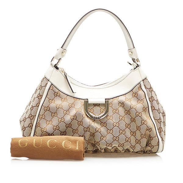 グッチ GGキャンバス 190525 ベージュ キャンバス ショルダーバッグ レディース GUCCI 中古