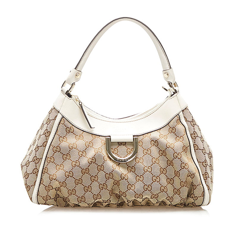 グッチ GGキャンバス 190525 ベージュ キャンバス ショルダーバッグ レディース GUCCI 中古