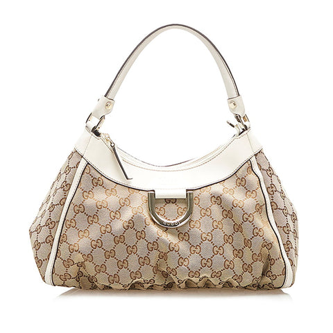 グッチ GGキャンバス 190525 ベージュ キャンバス ショルダーバッグ レディース GUCCI 中古