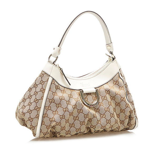 グッチ GGキャンバス 190525 ベージュ キャンバス ショルダーバッグ レディース GUCCI 中古