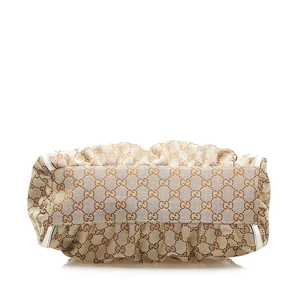 グッチ GGキャンバス 190525 ベージュ キャンバス ショルダーバッグ レディース GUCCI 中古