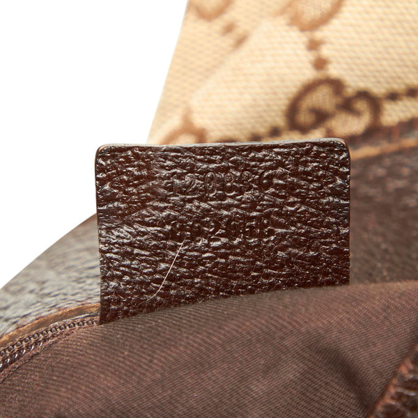 グッチ GGキャンバス 120836 002058 ブラウン キャンバス レザー トートバッグ レディース GUCCI 中古