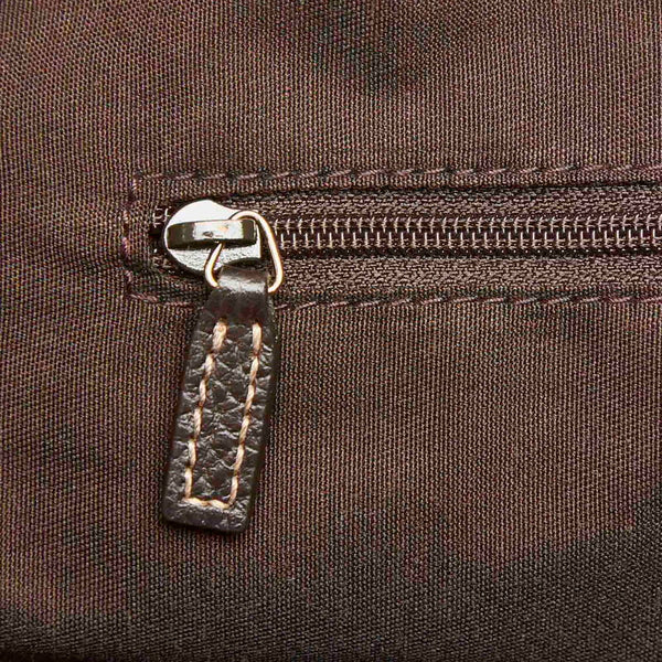 グッチ GGクリスタル シェリーライン 293594 ブラウン PVC レザー トートバッグ レディース GUCCI 中古