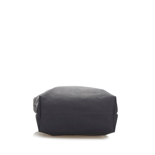 グッチ 162163 ブラック アイボリー PVC レザー ショルダーバッグ トートバッグ 2WAY メンズ GUCCI 中古