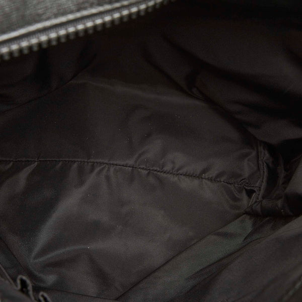 グッチ 162163 ブラック アイボリー PVC レザー ショルダーバッグ トートバッグ 2WAY メンズ GUCCI 中古