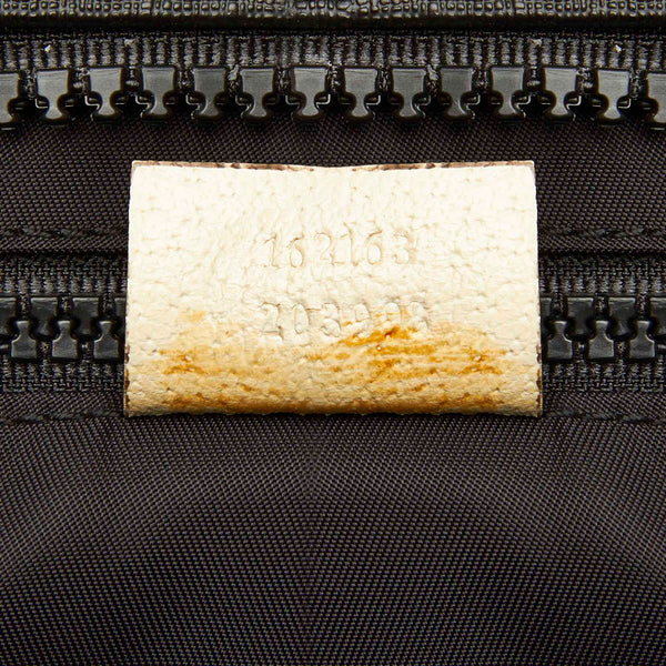 グッチ 162163 ブラック アイボリー PVC レザー ショルダーバッグ トートバッグ 2WAY メンズ GUCCI 中古