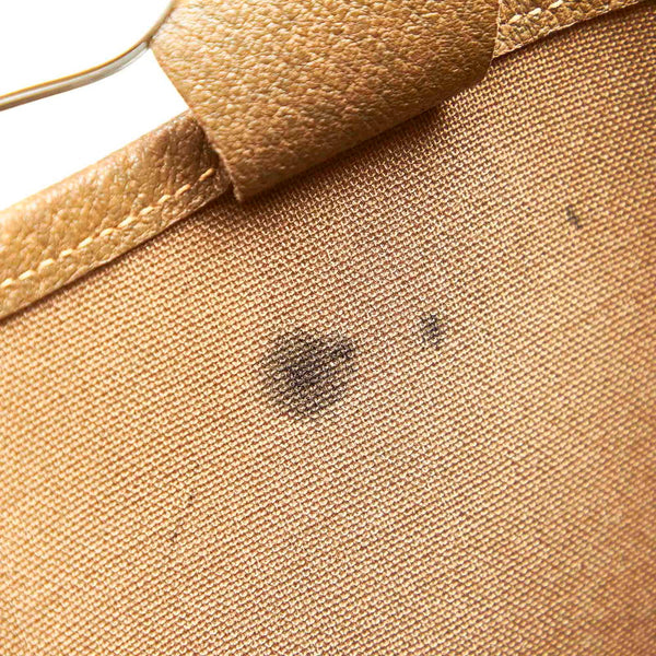 グッチ GGプラス シェリー ブラウン PVC トートバッグ レディース GUCCI 中古