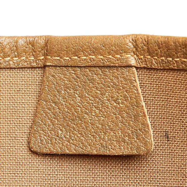 グッチ GGプラス シェリー ブラウン PVC トートバッグ レディース GUCCI 中古