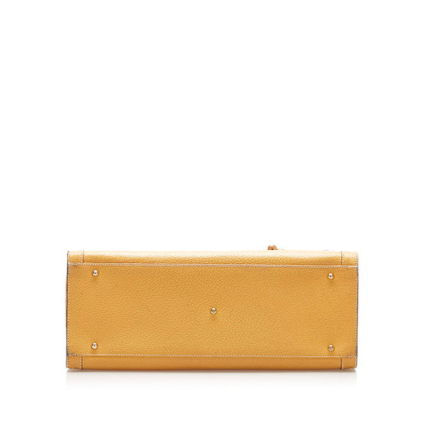 グッチ バンブー 002 1186 0260 ブラウン レザー トートバッグ レディース GUCCI 中古