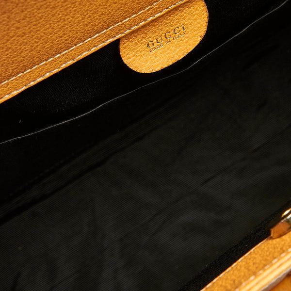 グッチ バンブー 002 1186 0260 ブラウン レザー トートバッグ レディース GUCCI 中古