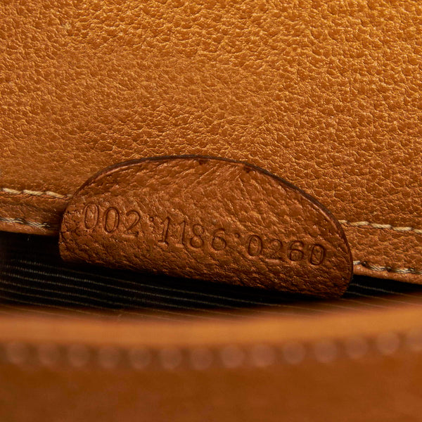 グッチ バンブー 002 1186 0260 ブラウン レザー トートバッグ レディース GUCCI 中古