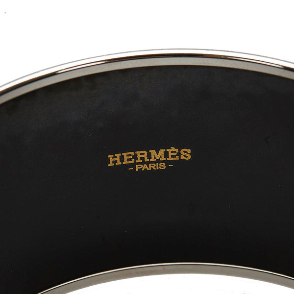 エルメス シルバー メタル エマイユ バングル レディース HERMES 【中古】
