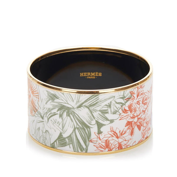 エルメス ホワイト メッキ バングル レディース HERMES 中古