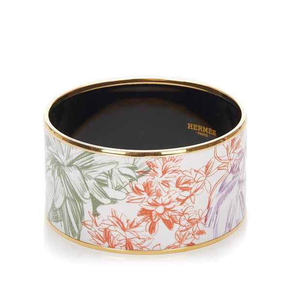 エルメス ホワイト メッキ バングル レディース HERMES 中古