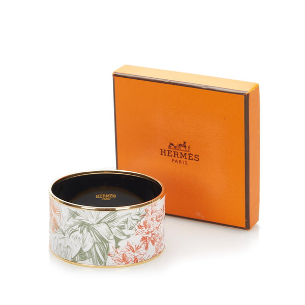 エルメス ホワイト メッキ バングル レディース HERMES 中古