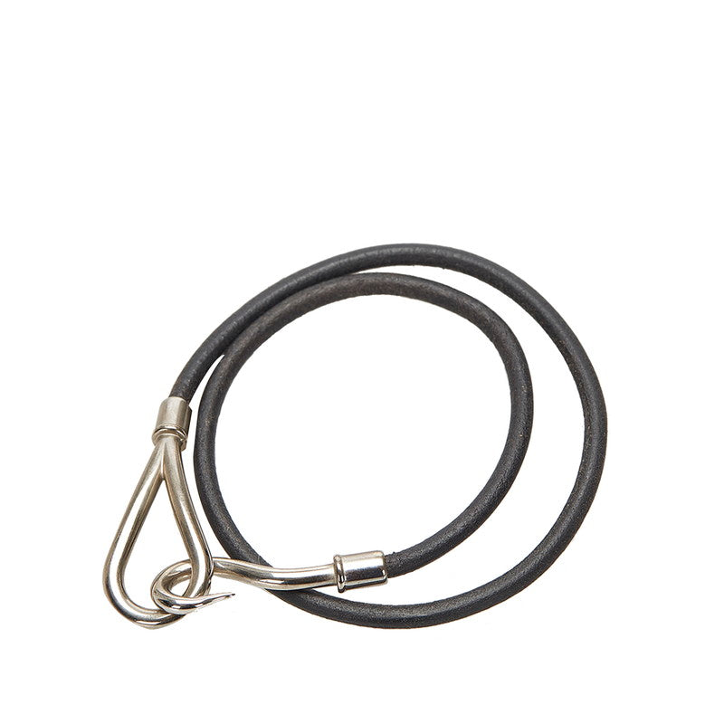 エルメス ブラック レザー チョーカー レディース HERMES 中古