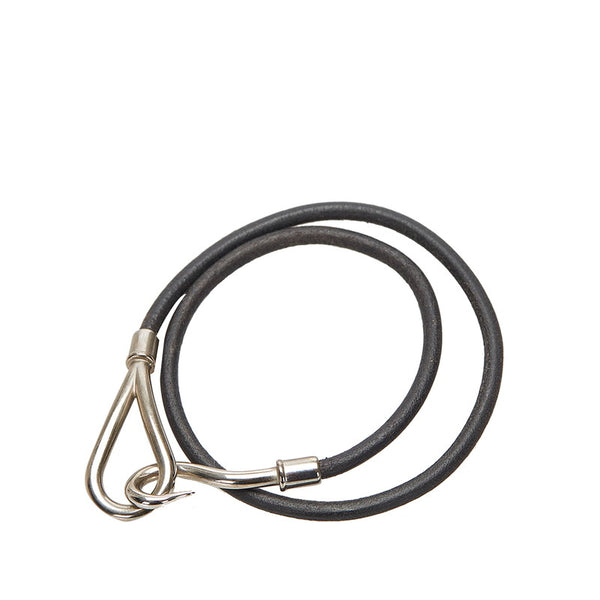 エルメス ブラック レザー チョーカー レディース HERMES 中古