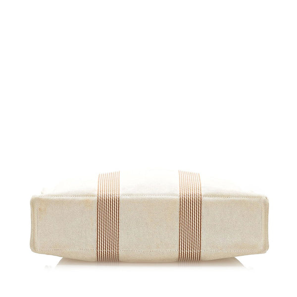 エルメス フールトゥMM ホワイト キャンバス トートバッグ レディース HERMES 中古