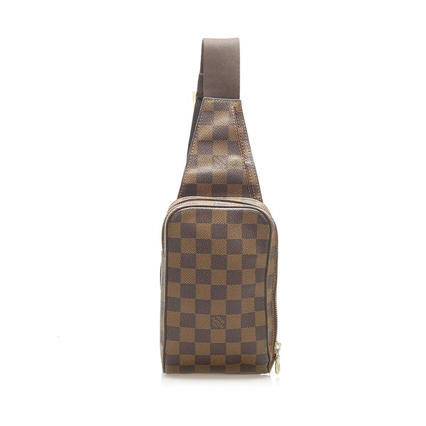 ルイ ヴィトン ダミエ ジェロニモス N51994 ブラウン PVC ウエストバッグ レディース LOUIS VUITTON 中古