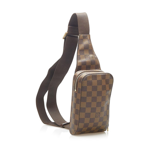 ルイ ヴィトン ダミエ ジェロニモス N51994 ブラウン PVC ウエストバッグ レディース LOUIS VUITTON 中古