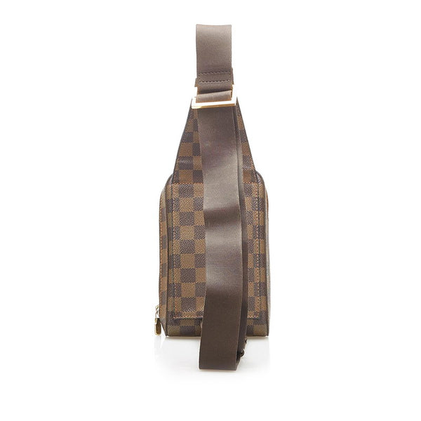 ルイ ヴィトン ダミエ ジェロニモス N51994 ブラウン PVC ウエストバッグ レディース LOUIS VUITTON 中古