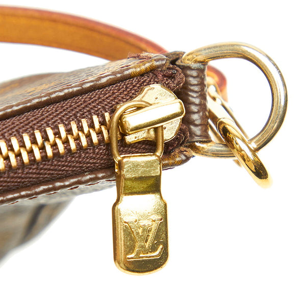 ルイ ヴィトン モノグラム アクセソワール M51980 ブラウン PVC レザー ポーチ レディース LOUIS VUITTON 中古