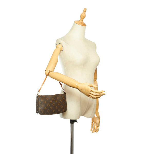 ルイ ヴィトン モノグラム アクセソワール M51980 ブラウン PVC レザー ポーチ レディース LOUIS VUITTON 中古