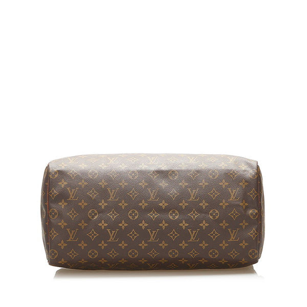ルイ ヴィトン モノグラム スピーディ 40 M41522 ブラウン PVC レザー ハンドバッグ レディース LOUIS VUITTON 中古