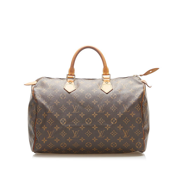 ルイ ヴィトン モノグラム スピーディ 30 M41526 ブラウン PVC レザー ボストンバッグ レディース LOUIS VUITTON 中古
