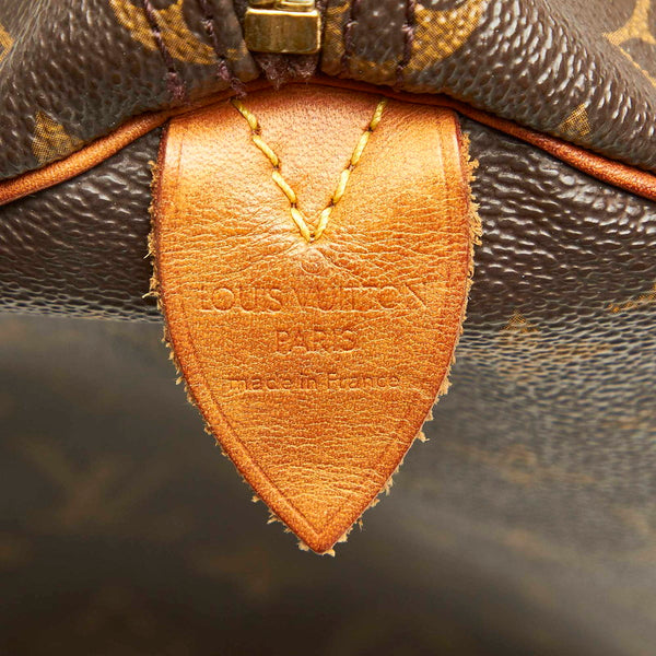 ルイ ヴィトン モノグラム スピーディ 30 M41526 ブラウン PVC レザー ボストンバッグ レディース LOUIS VUITTON 中古