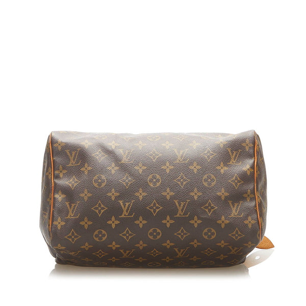 ルイ ヴィトン モノグラム スピーディ30 M41108 ブラウン PVC レザー ハンドバッグ レディース LOUIS VUITTON 中古
