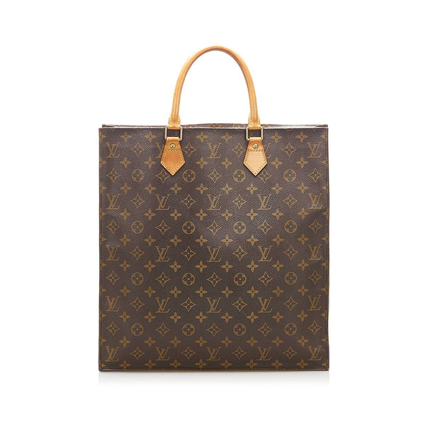 ルイ ヴィトン モノグラム サックプラ M51140 ブラウン PVC レザー ハンドバッグ レディース LOUIS VUITTON 中古
