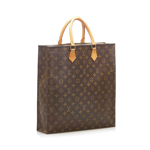 ルイ ヴィトン モノグラム サックプラ M51140 ブラウン PVC レザー ハンドバッグ レディース LOUIS VUITTON 中古