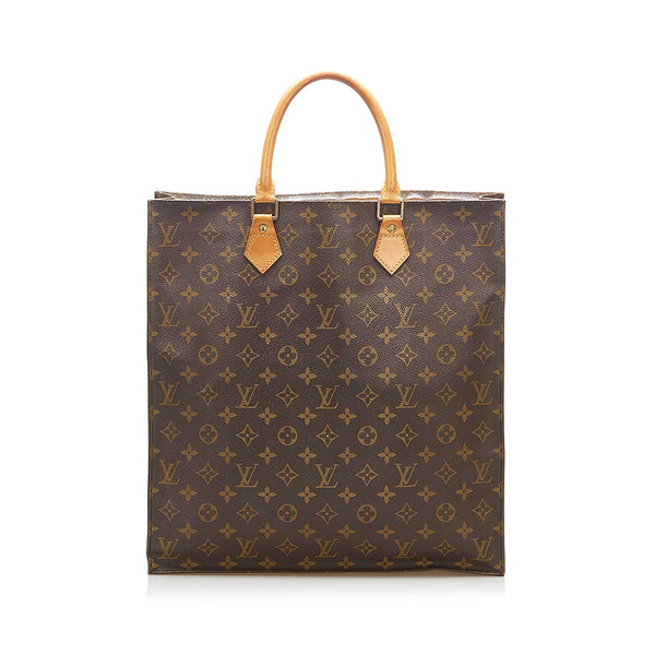 ルイ ヴィトン モノグラム サックプラ M51140 ブラウン PVC レザー ハンドバッグ レディース LOUIS VUITTON 中古