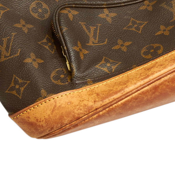 ルイ ヴィトン モノグラム モンスリ ＭＭ M51136 ブラウン PVC レザー リュック バックパック レディース LOUIS VUITTON 中古