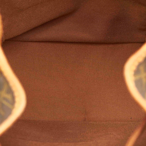 ルイ ヴィトン モノグラム モンスリ ＭＭ M51136 ブラウン PVC レザー リュック バックパック レディース LOUIS VUITTON 中古