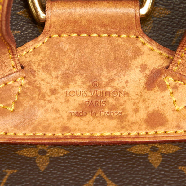 ルイ ヴィトン モノグラム モンスリ ＭＭ M51136 ブラウン PVC レザー リュック バックパック レディース LOUIS VUITTON 中古