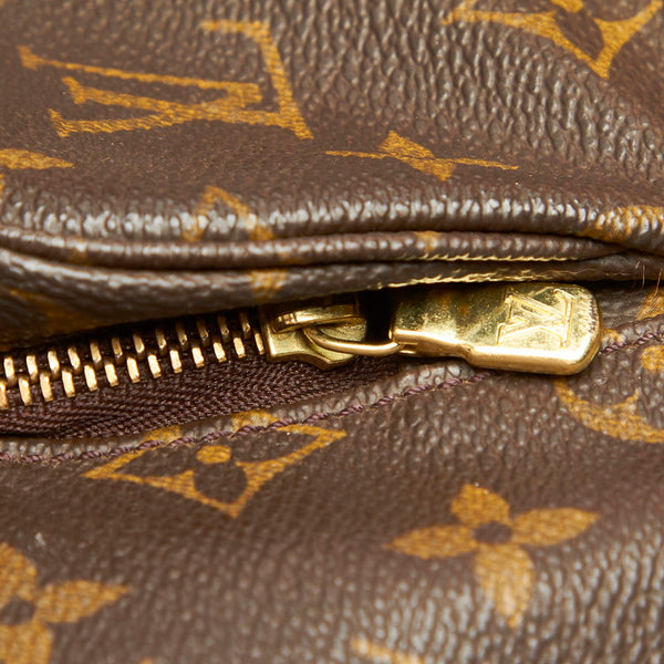 ルイ ヴィトン モノグラム モンスリ ＭＭ M51136 ブラウン PVC レザー リュック バックパック レディース LOUIS VUITTON 中古