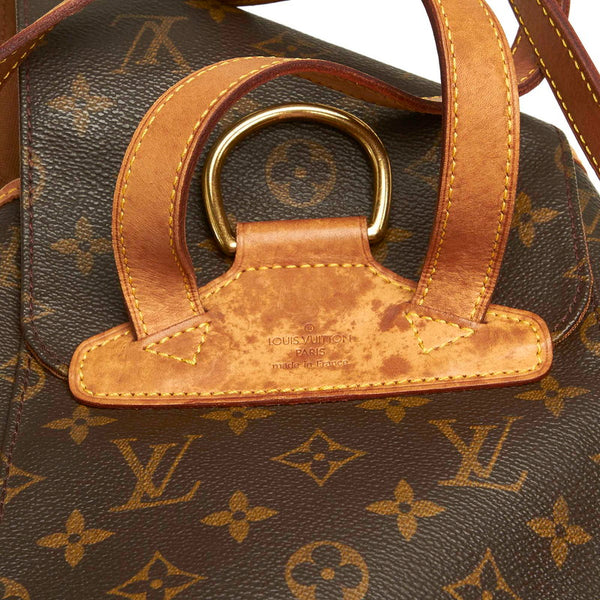 ルイ ヴィトン モノグラム モンスリ ＭＭ M51136 ブラウン PVC レザー リュック バックパック レディース LOUIS VUITTON 中古